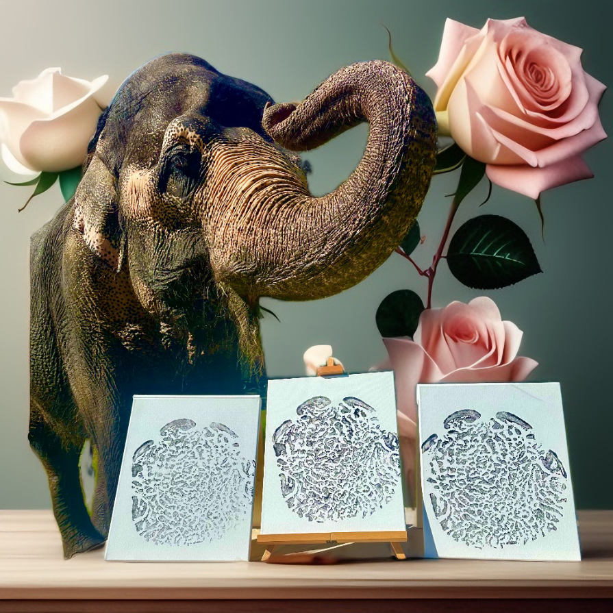 Black elephant foot print
