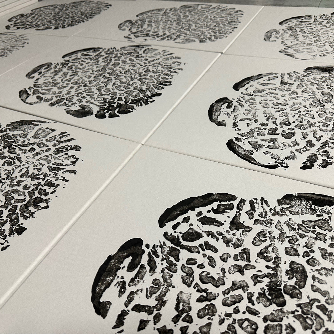 Black elephant foot print
