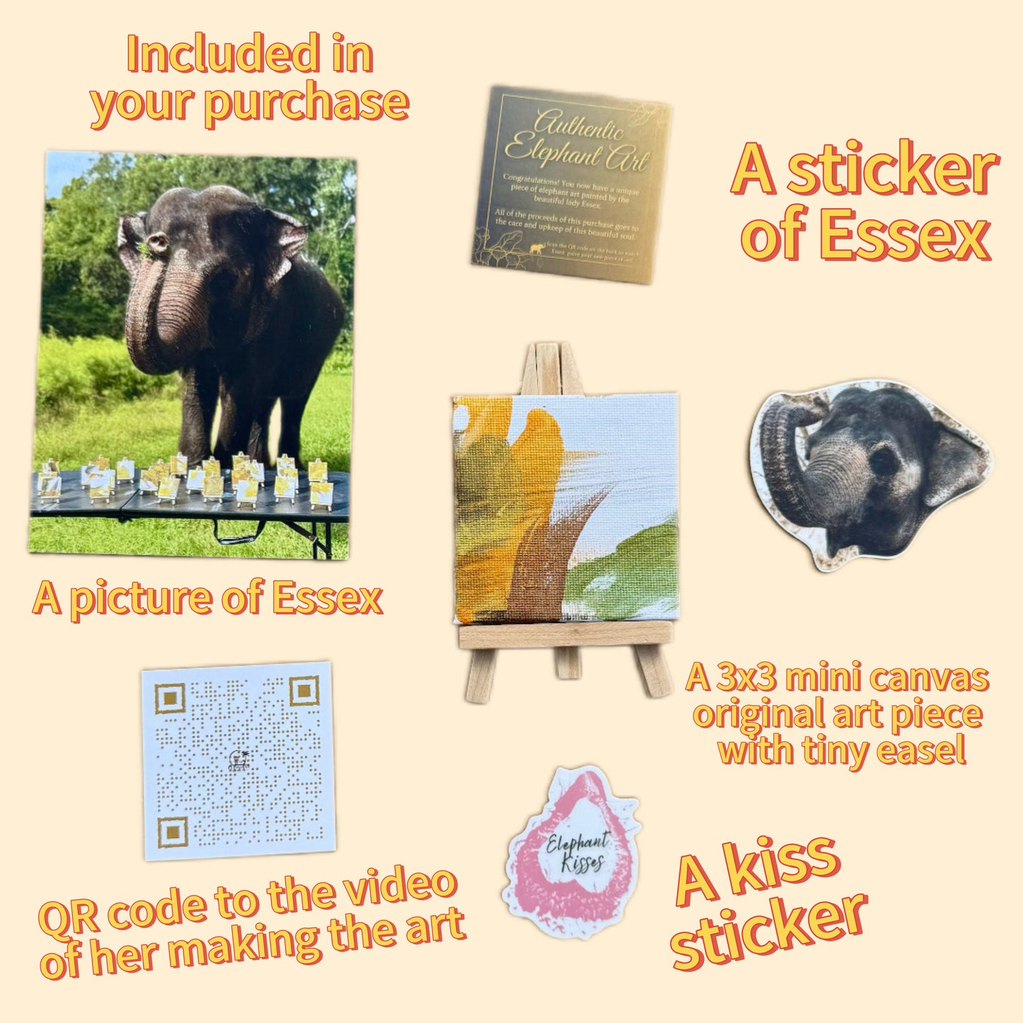 Miniature elephant painting