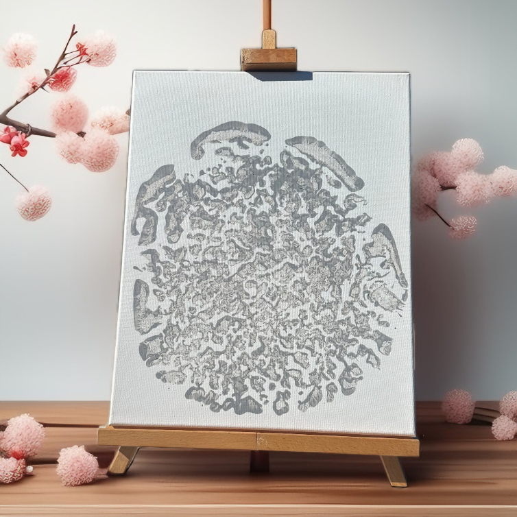 Grey elephant foot print