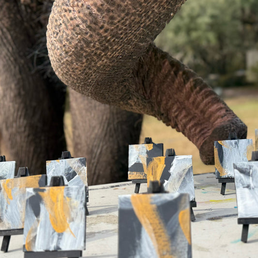 Miniature elephant painting