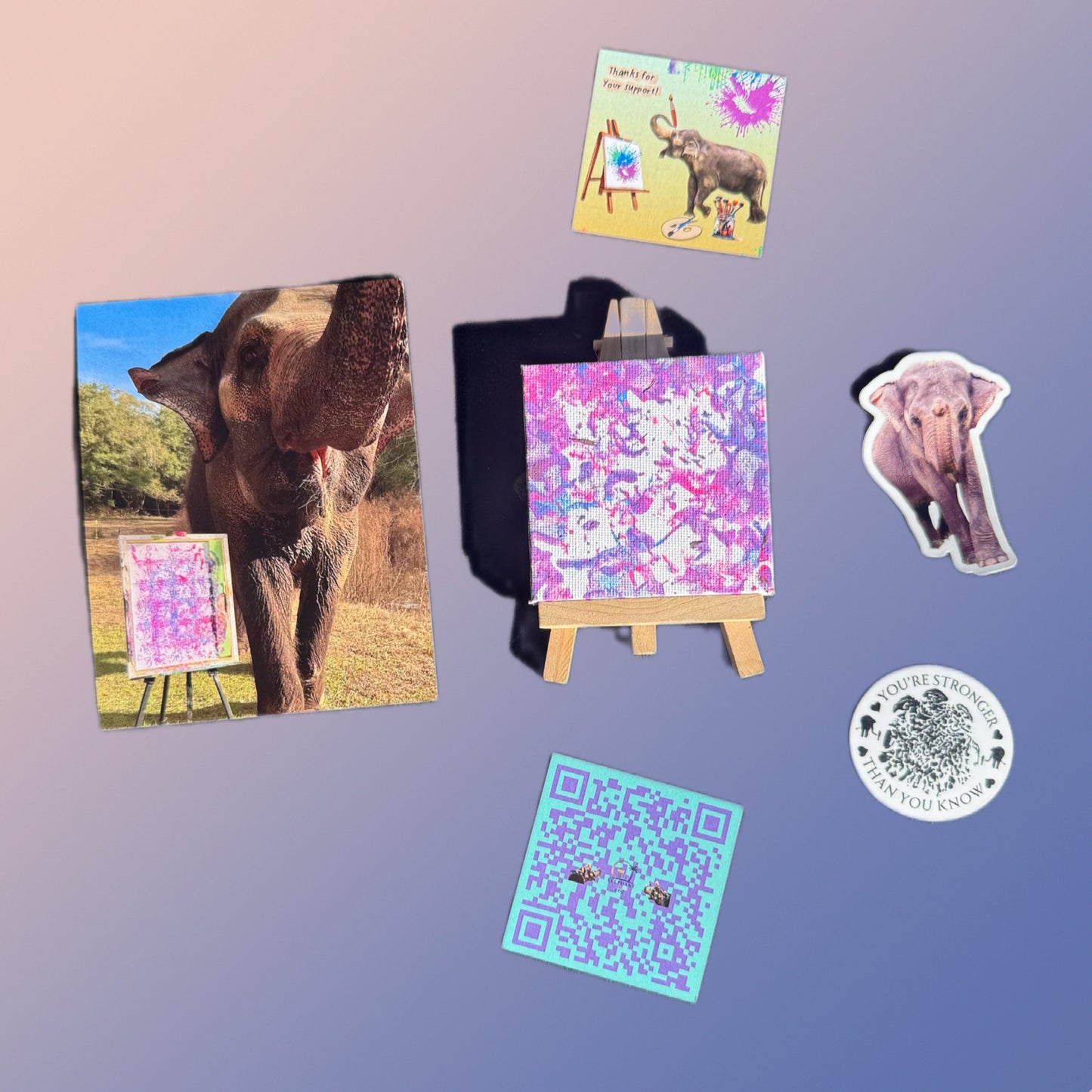 Mini elephant footprint art