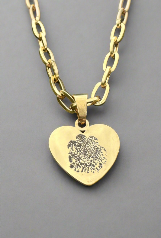 Double side heart necklace