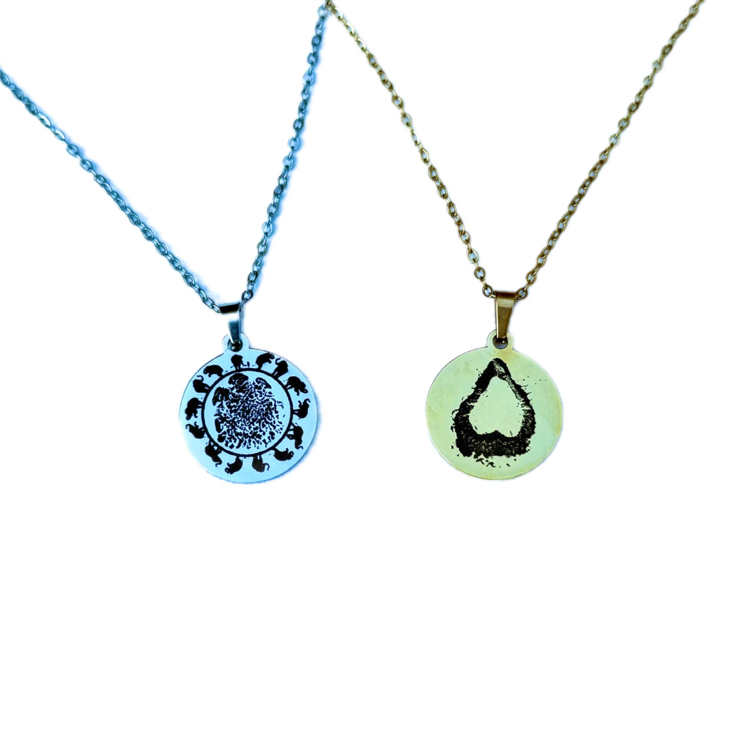 Circle of elephants with kiss