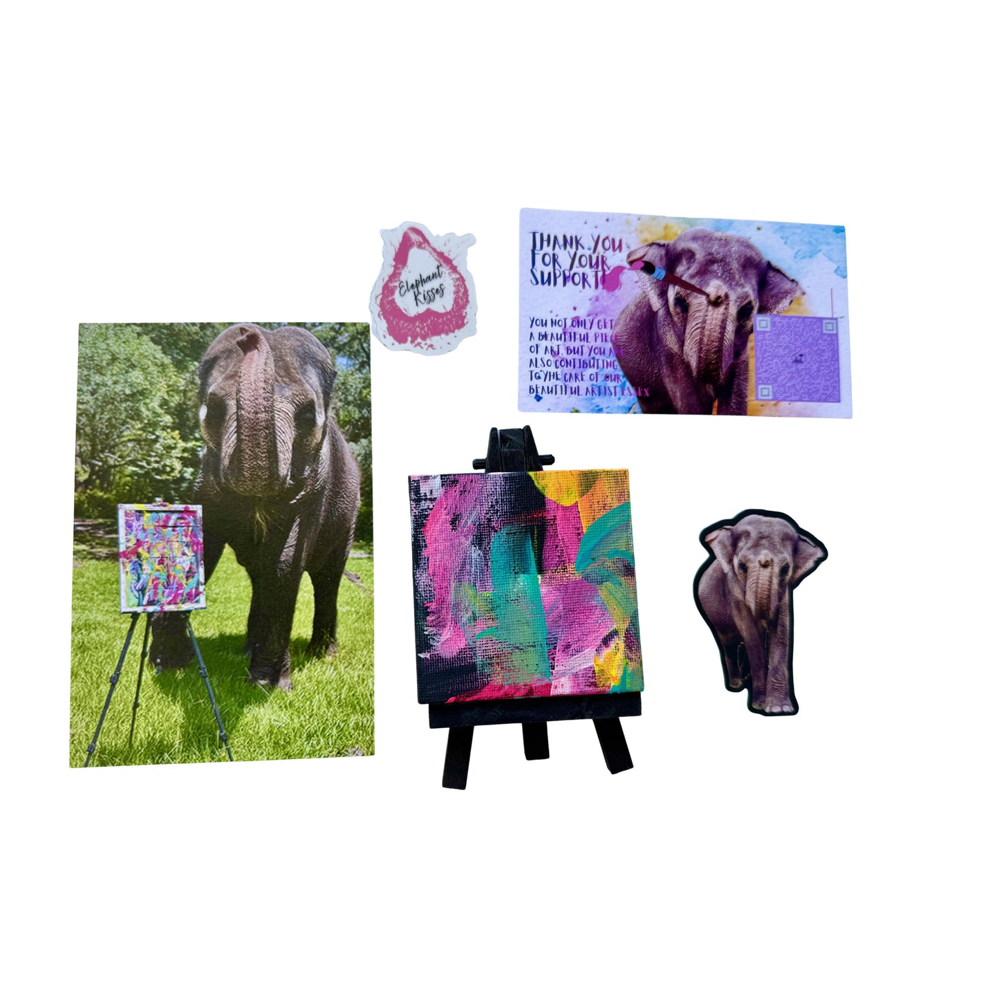 Miniature elephant painting