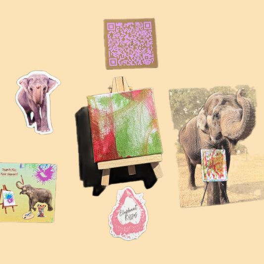 Miniature elephant painting