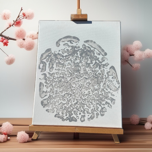 Grey elephant foot print