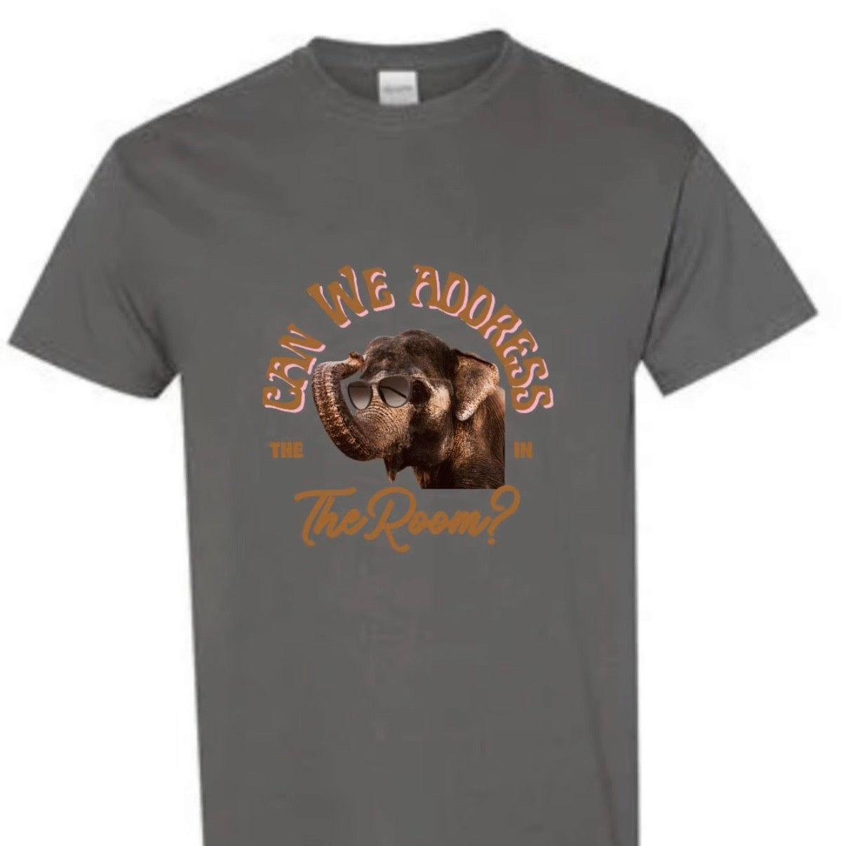 “Can we address the elephant in the room” unisex T-shirt