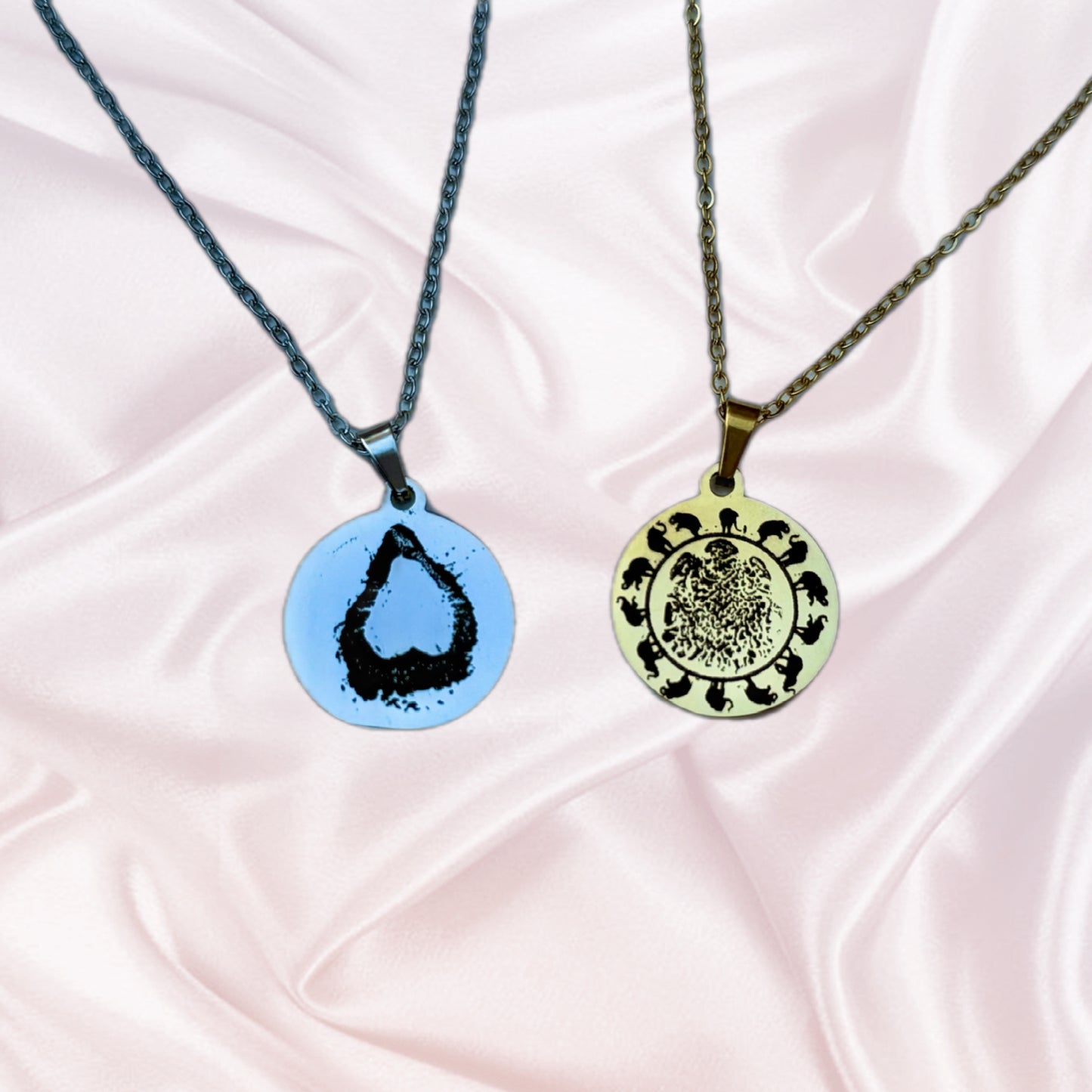 Circle of elephants with kiss